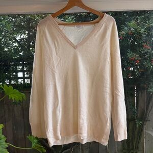 Equipment Cream V-Neck Sweater